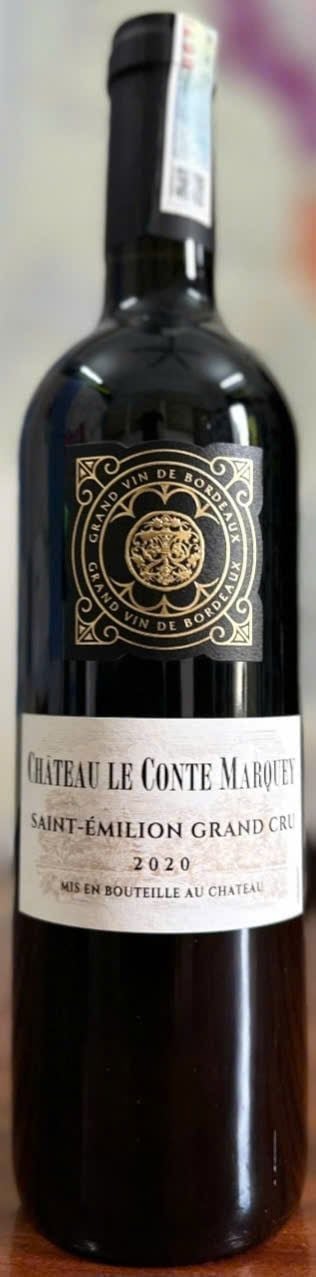 CHATEAU LE CONTE MARQUEY SAINET- EMILION GRAND CRU 14% 2020 PHÁP