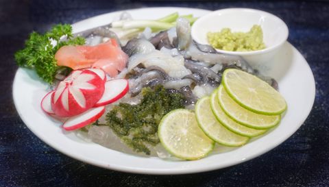  Live Octopus With Wasabi - Bạch Tuộc Wasabi (Giá tính theo phần 300 gram) 