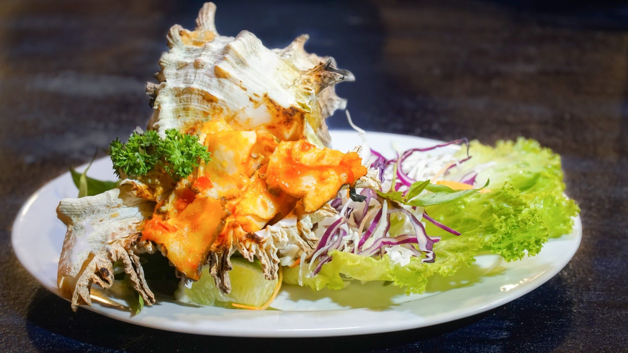  Grilled Giant Ramose Murex Snail With Salt & Chili - Ốc Gai Đại Nướng Muối Ớt (Giá tính theo 1 con 800 gram) 