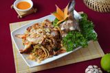  Giant Trapezium Horse Conch And Banana Blossom Salad - Gỏi Bắp Chuối Ốc Đỏ Đại (Giá tính theo 1 con 300 gram) 