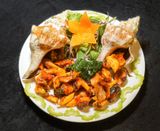  Grilled Giant Trapezium Horse Conch With Salt & Chili - Ốc Đỏ Đại Nướng Muối Ớt (Giá tính theo 1 con 300 gram) 