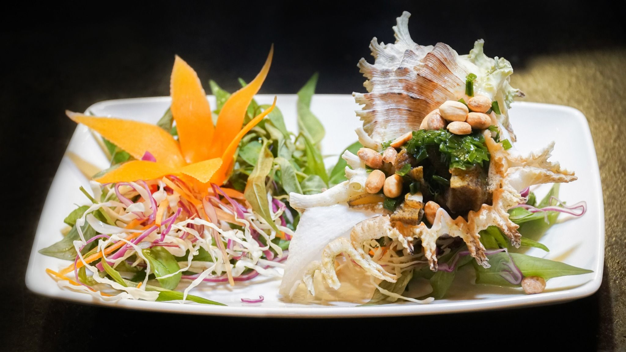  Grilled Giant Ramose Murex Snail With Scallion - Ốc Gai Đại Nướng Mỡ Hành (Giá tính theo 1 con 800 gram) 