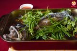  Steamed Grouper with Soy Sauce - Cá Bống Mú Hấp Xì Dầu (Giá tính theo 1 con 1 kg) 