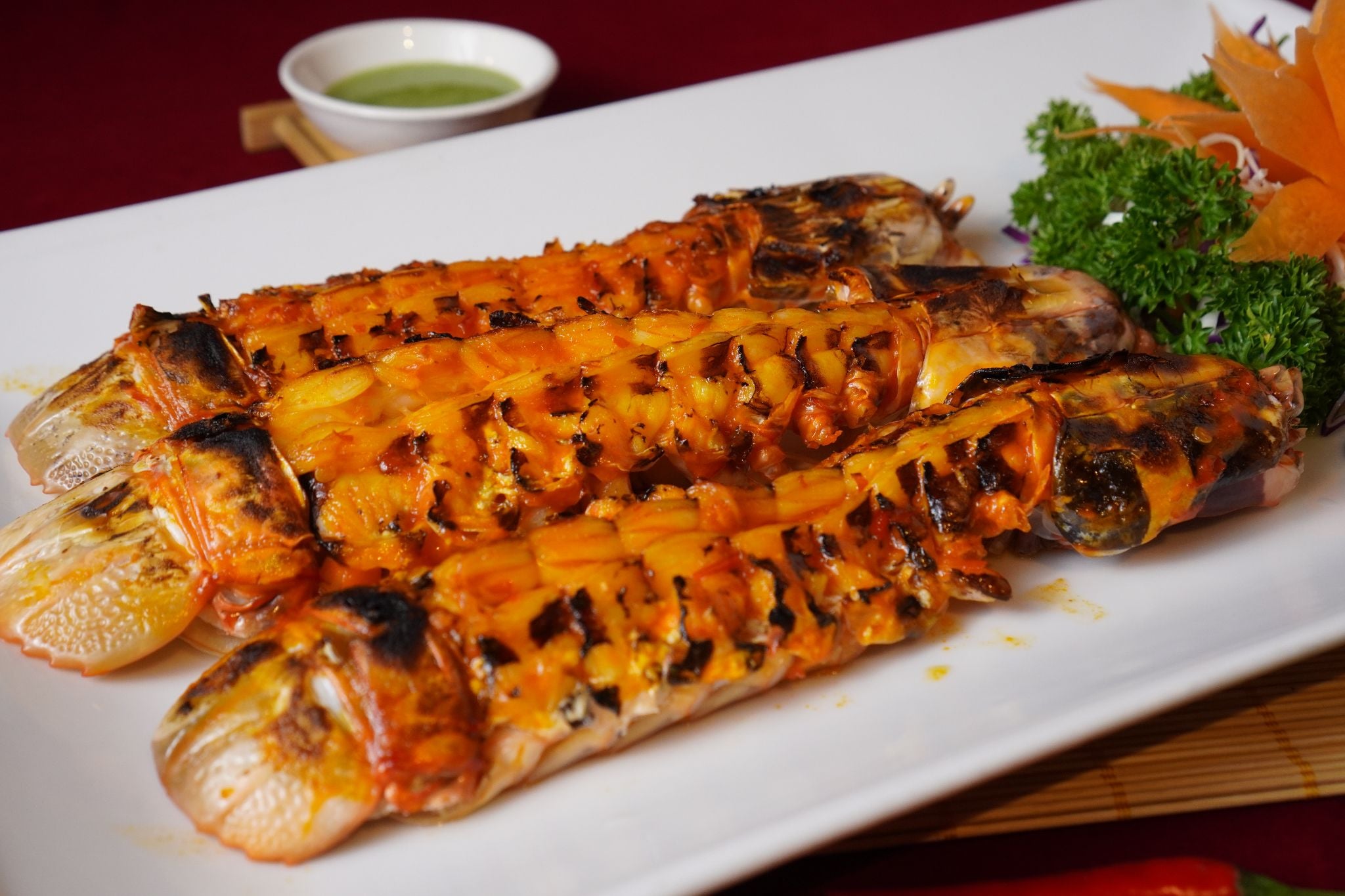  Grilled Live Mantis Shrimp With Salt & Chilli - Tôm Tích Nướng Muối Ớt (Giá tính theo phần 300 gram) 