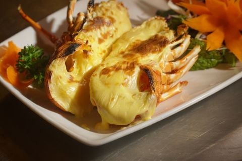  Tôm Hùm Bông Đút Lò Phô Mai (Giá tính theo 1 con kích thước 600 gram) - Baked Tropical Rock Lobster With Cheese 