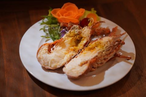  Steamed Scalloped Spiny Lobster - Tôm Hùm Xanh Hấp (Giá tính theo 1 con 600 gram) 
