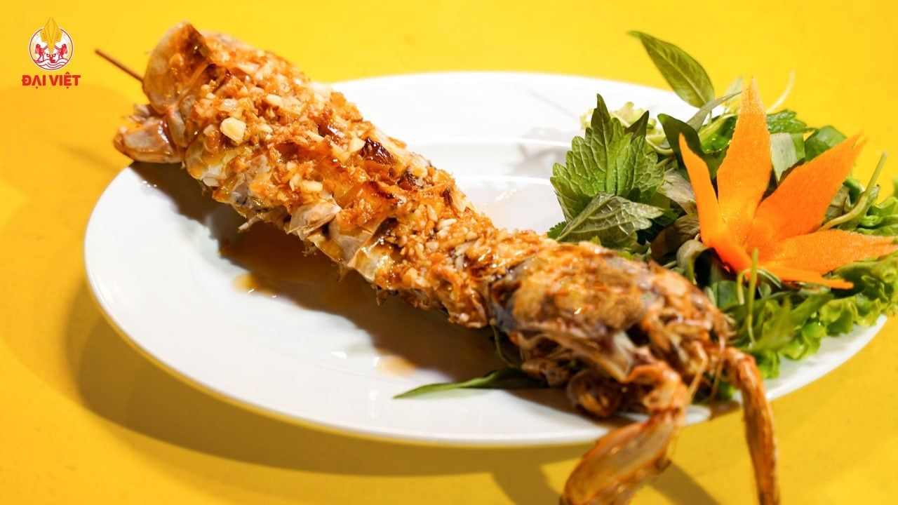  Grilled Giant Mantis Shrimp With Garlic Butter - Tôm tít khổng lồ nướng bơ tỏi (con 400g) 