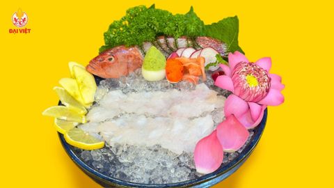  Red Grouper Sashimi (set 800 gram) - Sashimi Cá Mú Đỏ (1 con 800 gram) 