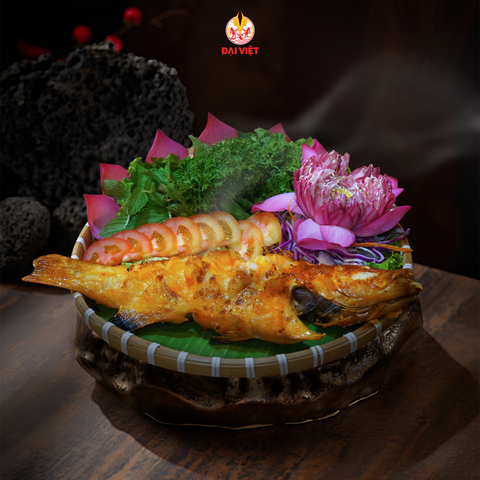  Grilled Red Grouper With Salt and Chili (set 800 gram) - Cá Mú Đỏ Nướng Muối Ớt ( 1 con 800 gram) 