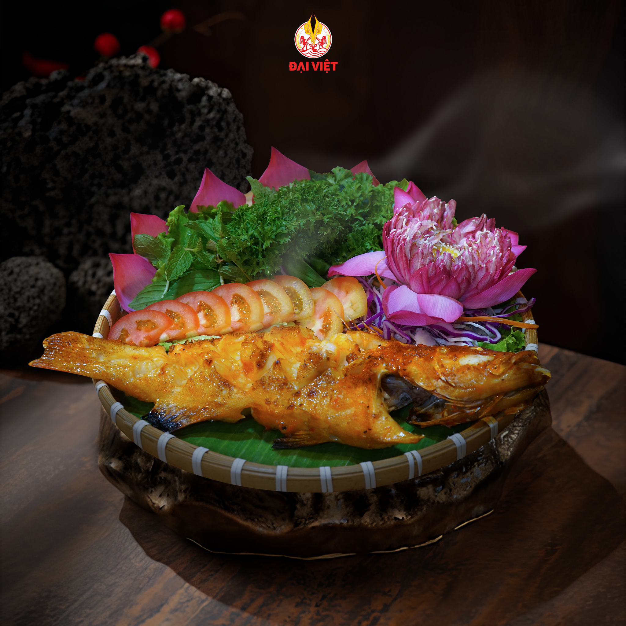  Grilled Red Grouper With Salt and Chili (set 800 gram) - Cá Mú Đỏ Nướng Muối Ớt ( 1 con 800 gram) 