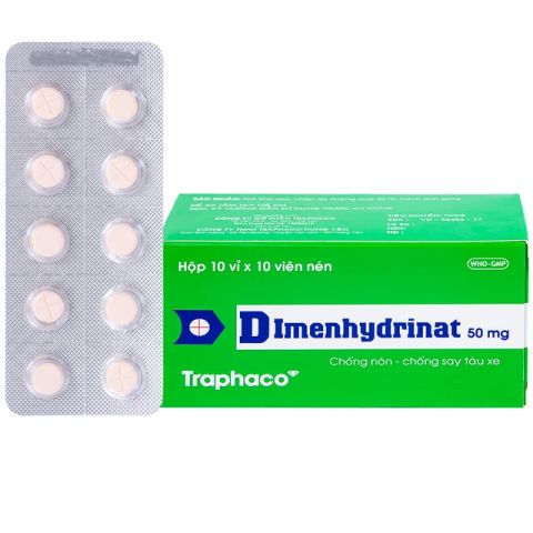  Dimenhydrinat 50mg (10 vỉ x 10 viên) 