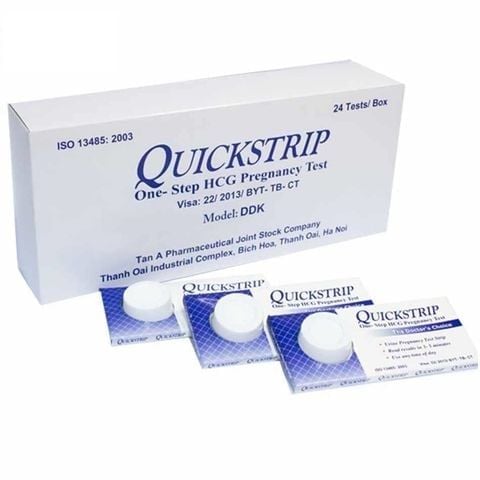  Que thử thai Quicstrip HCG ( 24 cái/ hộp) 