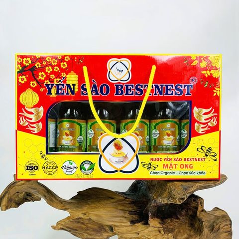 Hộp 6 chai Nước yến sào BESTNEST Mật ong 180ml