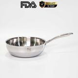 Chảo inox 316 28cm lòng sâu cao cấp KUCHEN KU W281316