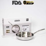 Chảo rán inox 316 22cm cao cấp KUCHEN KU FP221316