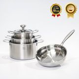Nồi inox cao cấp KU 3326 size 20 có nắp (LFGB)