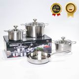 Bộ nồi inox cao cấp KUCHEN (LFGB) KU 3326