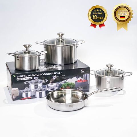 Bộ nồi inox cao cấp KUCHEN (LFGB) KU 3326
