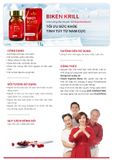 Thực phẩm bảo vệ sức khỏe BIKEN KRILL (Bổ sung Omega-3 nhuyễn thể)