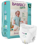 Tã Quần trẻ em số 4- Bambo Nature size 4, Từ 7-12kg, 20 miếng/gói, bao bì màu xanh