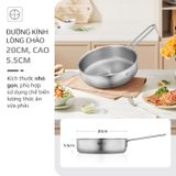 CHẢO INOX OLIVO P2055 Kèm nắp