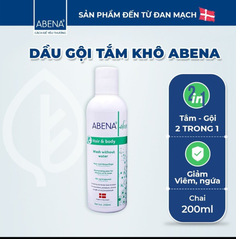 Dầu Gội tắm Khô Abena Hair & Body Wash 200ml