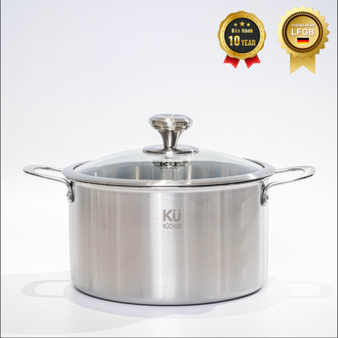 Nồi inox cao cấp KU 3326 size 20 có nắp (LFGB)
