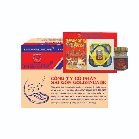 Tổ yến chưng sẵn BESTNEST hội an 18% đường phèn - Hộp cứng 8 hũ (kèm túi)