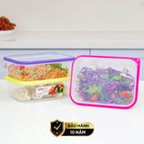 Set 3 hộp đựng thực phẩm kháng khuẩn 2100ml Sanaliving cao cấp OMADA - Model: S2323CA