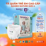 Tã Quần trẻ em số 4- Bambo Nature size 4, Từ 7-12kg, 20 miếng/gói, bao bì màu xanh