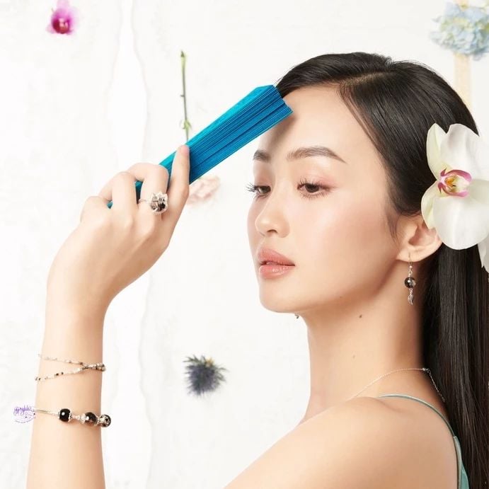  Nhẫn Hồ Ly Đá Thạch Anh Tóc Đen 