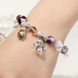  Vòng Tay Thiết Kế Nữ Merry Twirl 611 Đá Lepidolite - Thạch Anh Vàng - Đá Meteorite 