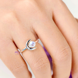  Nhẫn Bạc Eclipse Đá Moonstone 
