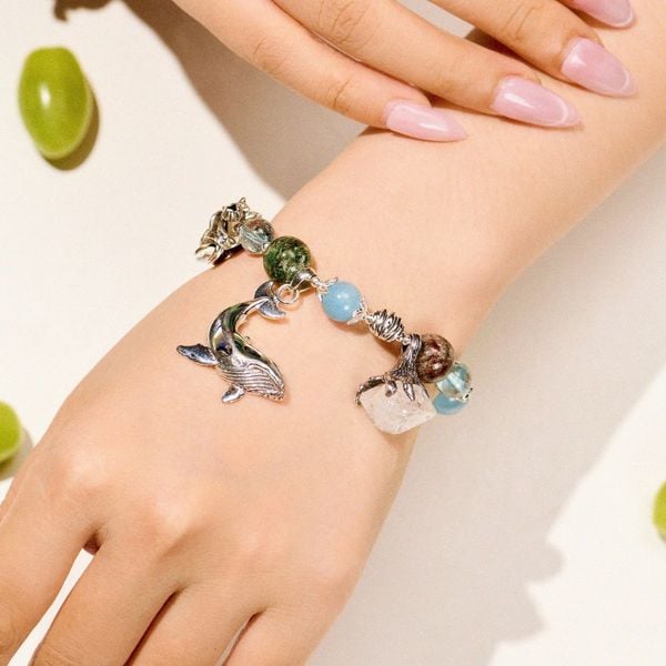  Vòng Tay Thiết Kế Nữ Sunny Days Đá Aquamarine SP008245 Gypsy.lala 