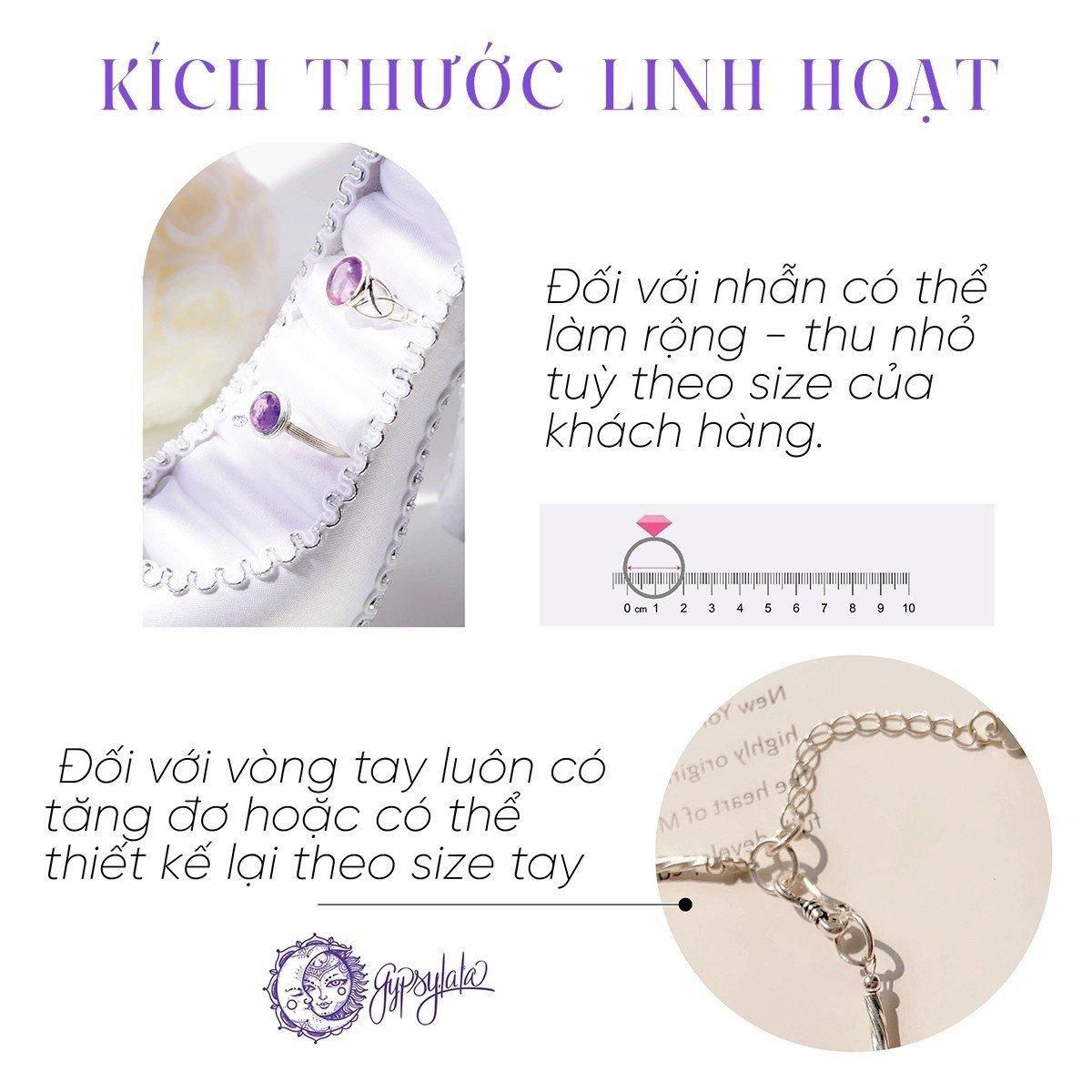  Vòng Tay Black Friday 019 Đá TA Tím Charm Ngẫu Nhiên SP008360 Gypsy.lala 