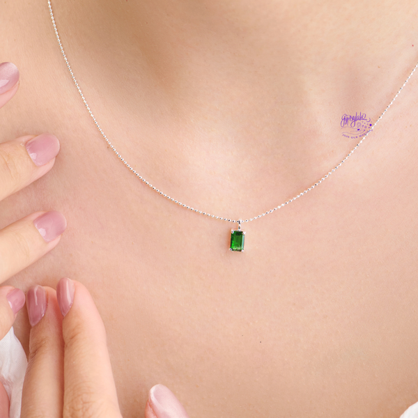  Dây Chuyền Bridgerton Đá Diopside 