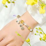  Vòng Tay Thiết Kế Golden Garden Đá Tóc Vàng, Ánh Trăng SP007908 Gypsy.lala 