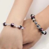  Vòng Tay Thiết Kế Nam Aurora Bell Đá Lepidolite - Thạch Anh Tóc Bạch Kim 