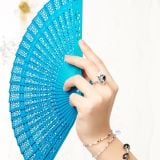  Nhẫn Hồ Ly Đá Thạch Anh Tóc Đen 