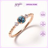  Nhẫn Bạc Crystal Charm Gold Gypsy.lala 
