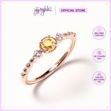  Nhẫn Bạc Crystal Charm Gold Gypsy.lala 