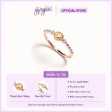  Nhẫn Bạc Crystal Charm Gold Gypsy.lala 