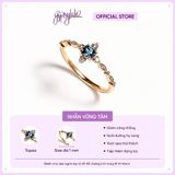  Nhẫn Bạc Infinity Moonstone/ Citrine/ Topaz Gold Gypsy.lala 