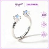  Nhẫn Bạc Cao Cấp SETF14 Đá Ánh Trăng GYPSYLALA - Thiết Kế Tối Giản – Nữ Tính - Không Kị Mệnh – Năng Lượng Dịu Êm 