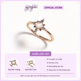  Nhẫn Bạc Brilliant Topaz/ Ánh Trăng/ Thạch Anh Vàng Gold Plated Gypsy.lala 