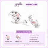  Bông Tai Trăng Khuyết Bạc Sáng 925 Đá Thiên Nhiên May Mắn Gypsylala 