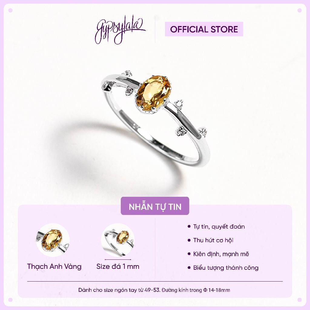  Nhẫn Bạc F432 Ánh Trăng/ Topaz/ Thạch Anh Vàng/ Thạch Anh Xanh Gypsy.lala 