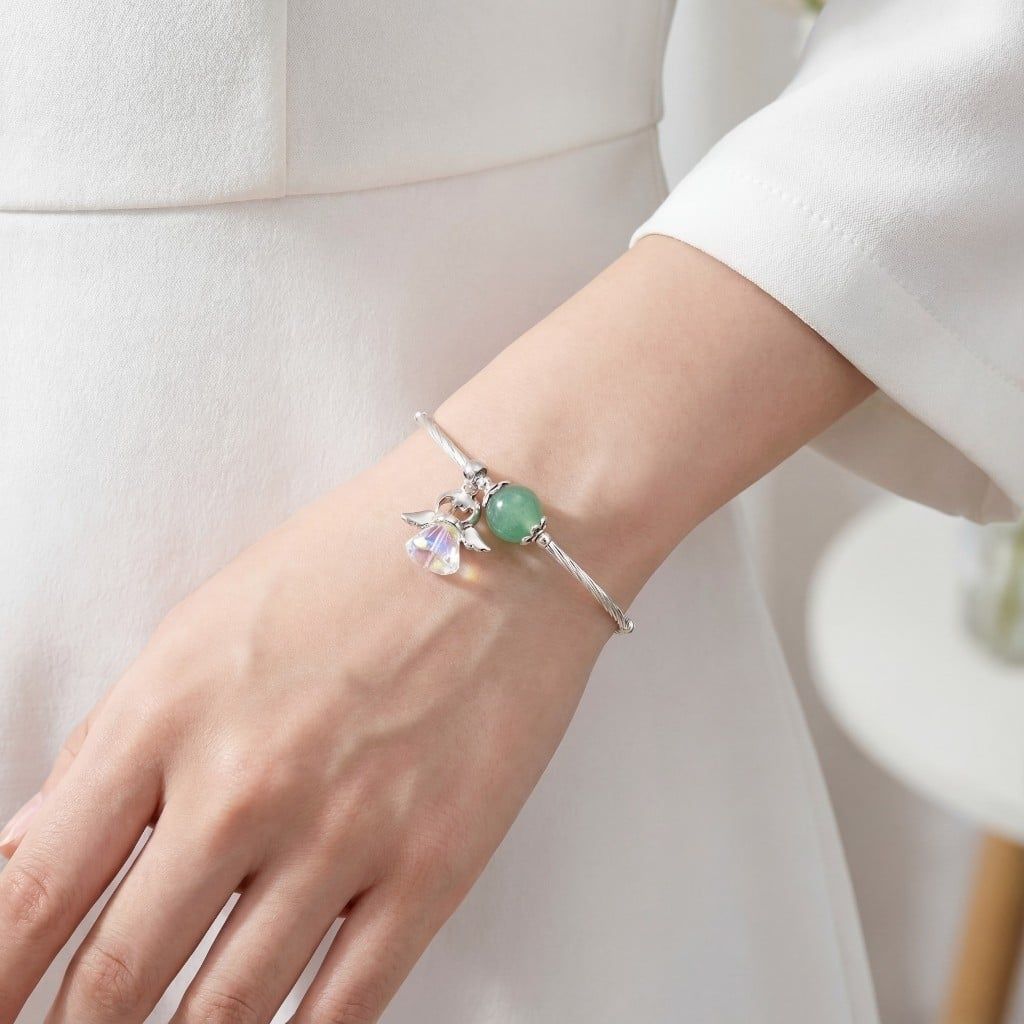  Vòng Tay Thiên Thần 1 Viên Thạch Anh Dâu SP004107 Gypsy.lala 