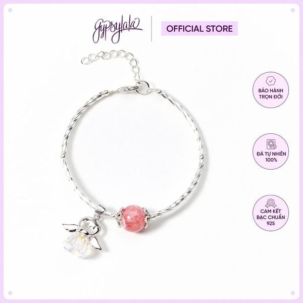  Vòng Tay Đào Hoa 1 Viên Charm Thiên Thần SP006720 Gypsy.lala 