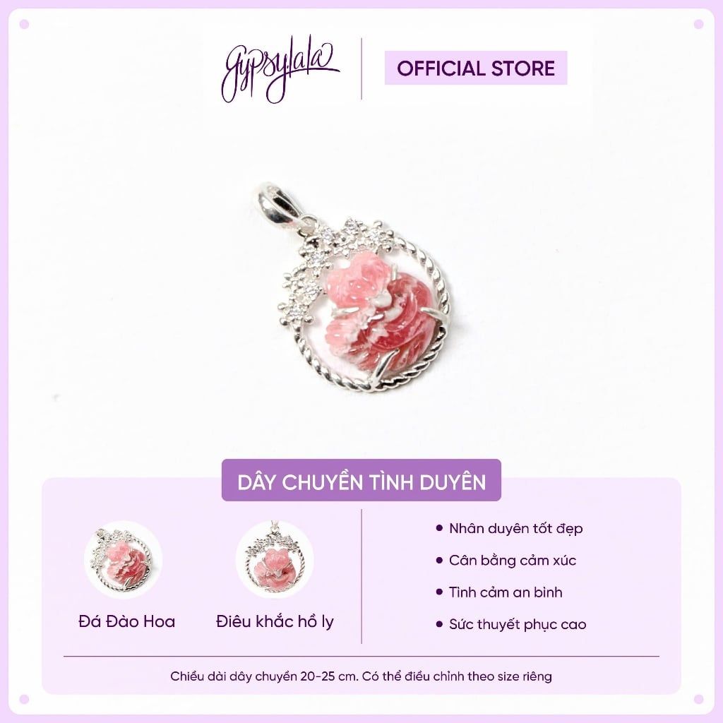  Mặt Dây Chuyền Hồ ly bọc bạc Love Blossom đào hoa XS SP007013 Gypsy.lala 